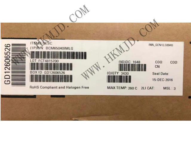 BROADCOM BCM65040 BCM65040IMLG 接口 - 驅(qū)動器，接收器，收發(fā)器