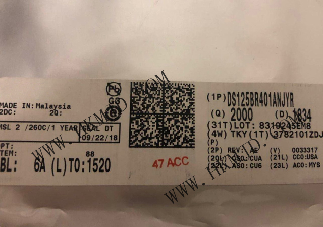 接口緩沖器，轉(zhuǎn)接驅(qū)動(dòng)器 DS125BR401ANJYR 4 通道 12Gbps 54-WQFN